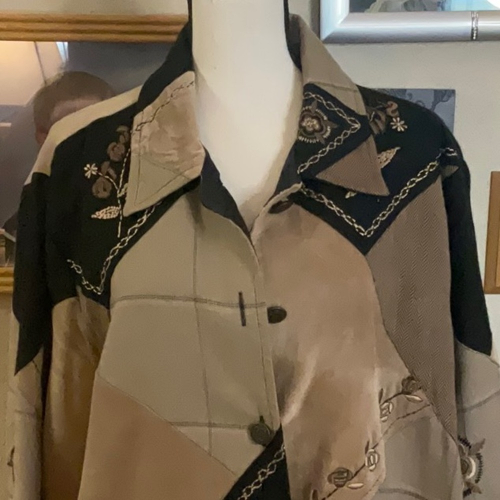 Coldwater Creek Lined Embroidered Jacket